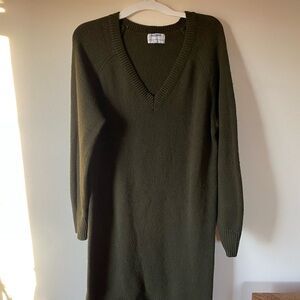 Old Navy Olive Knit Sweater Dress